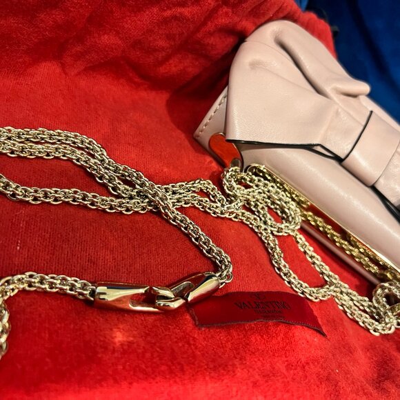 Valentino Pink Leather Bow Mini Flap Bag - Picture 5 of 15